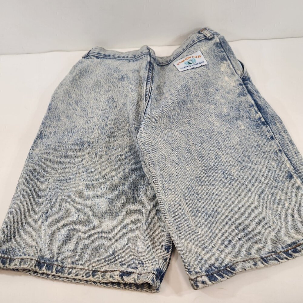 Vintage Famewear Acid Wash Jean Shorts Size 14 Girls - Picture 8 of 13